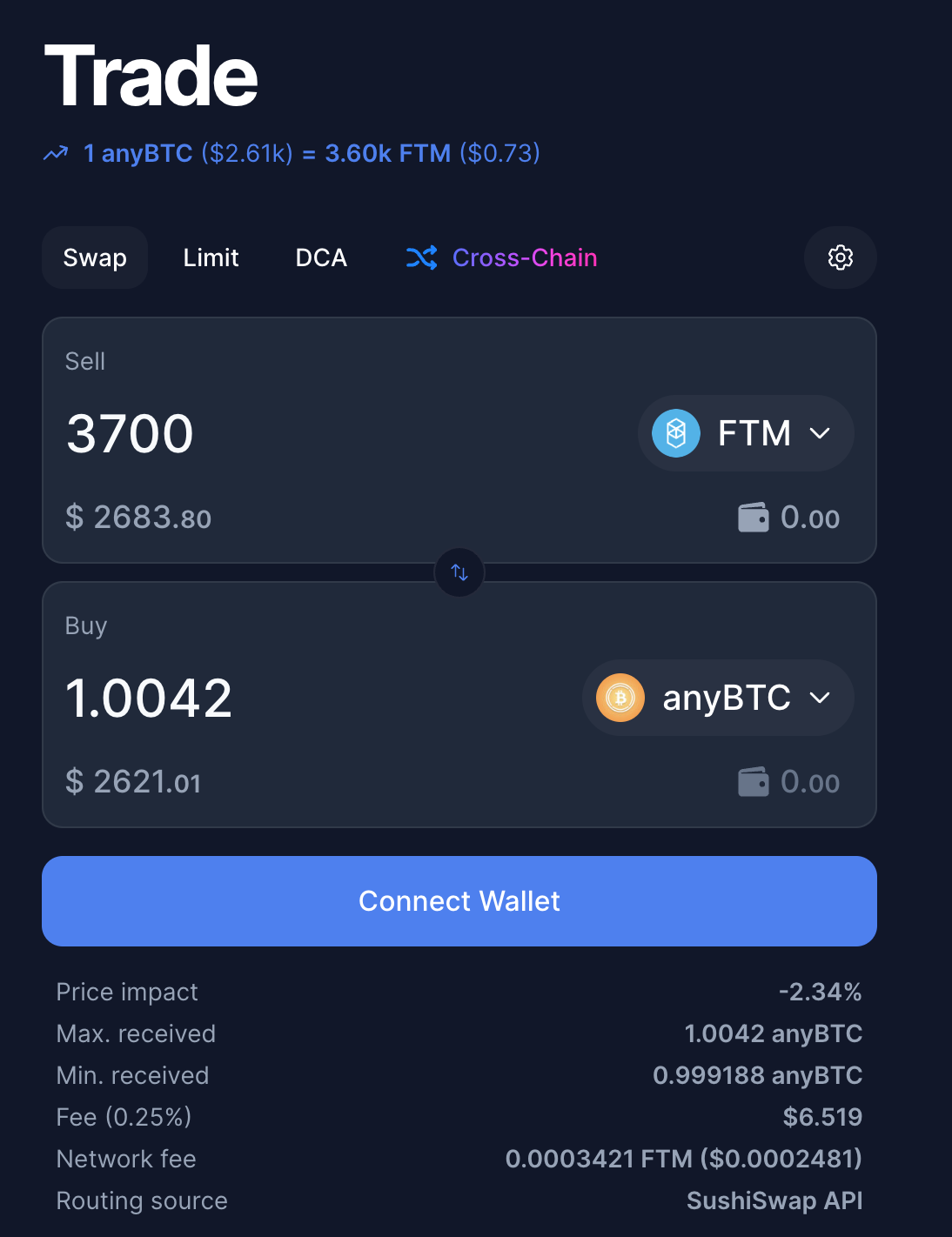 FTM BTC — скомпрометированный актив в кошельке
