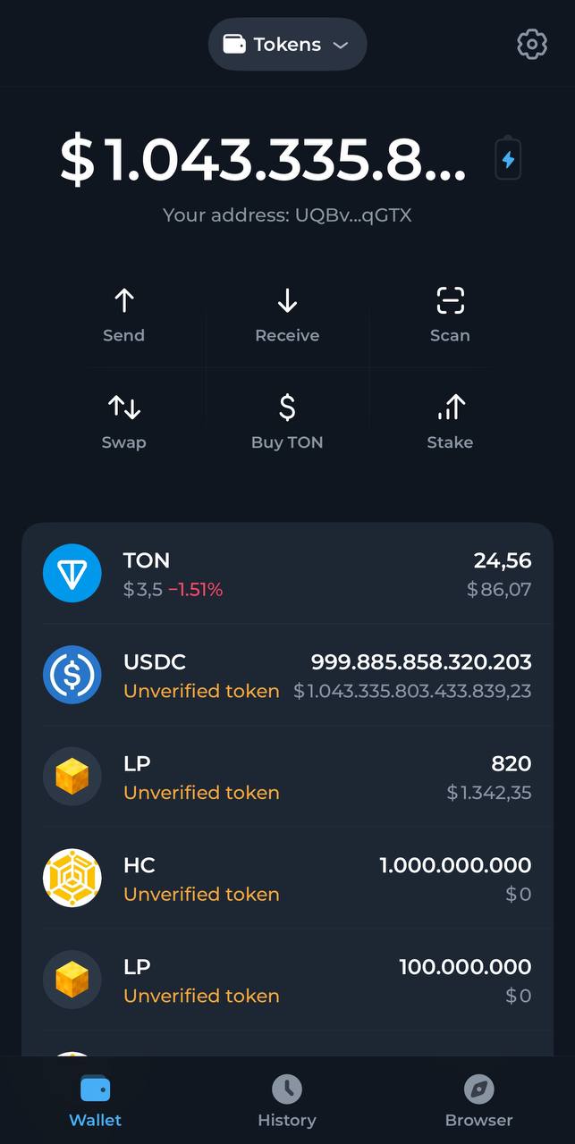 Flash токены в Tonkeeper